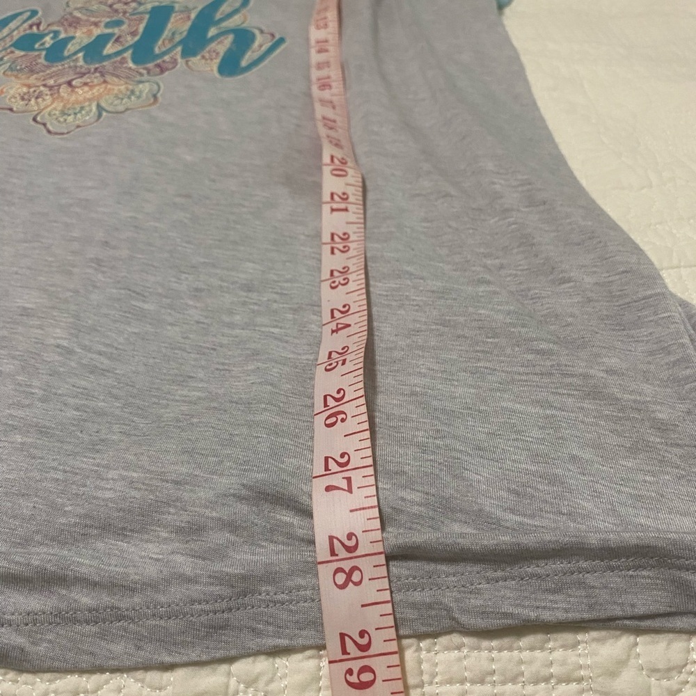 Cato Faith Graphic Tee - Gray and Teal - Picture 4 of 6